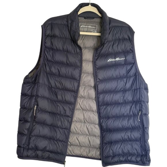 Eddie Bauer CirrusLite Puffer Vest Men's Size XL Navy Blue EUC - Picture 4 of 9